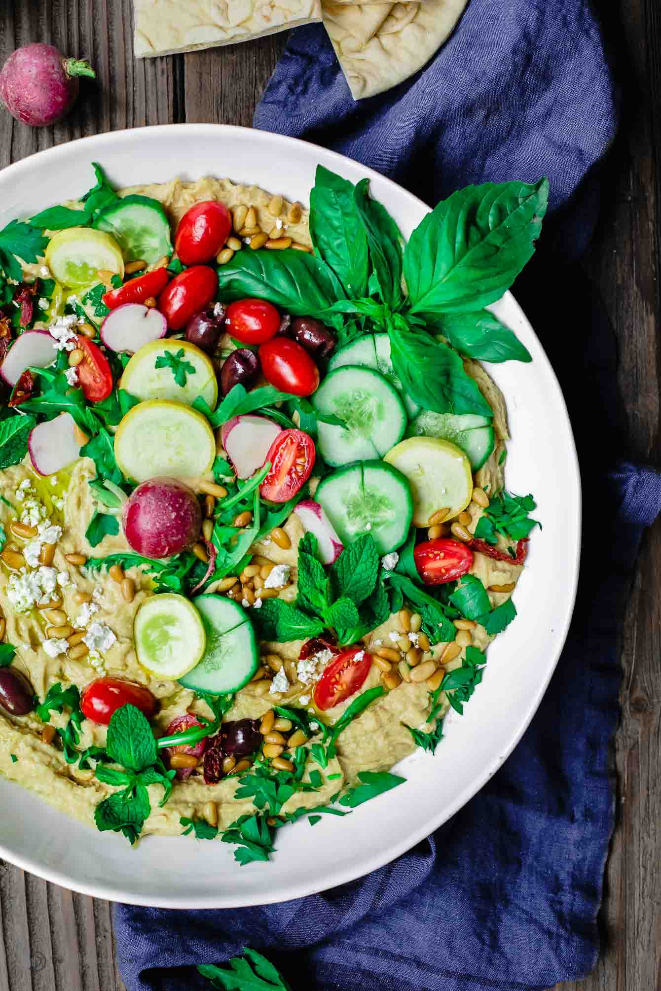 Bowl of Mediterranean Farmer's Market Hummus Dip