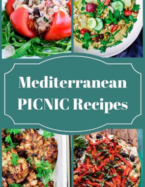 25 Mediterranean Picnic Recipes | The Mediterranean Dish. Amazing picnic recipes with a Mediterranean twist! Flavor packed salads; no-mayo zesty tuna; chickpea salads; pasta salads; Greek macaroni and cheese; kabobs; Greek chicken wings; and even desserts like brownies and lemon cake! See them all on TheMediterraneanDish.com
