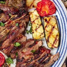 Mediterranean Grilled Lamb Leg with Mint Pesto