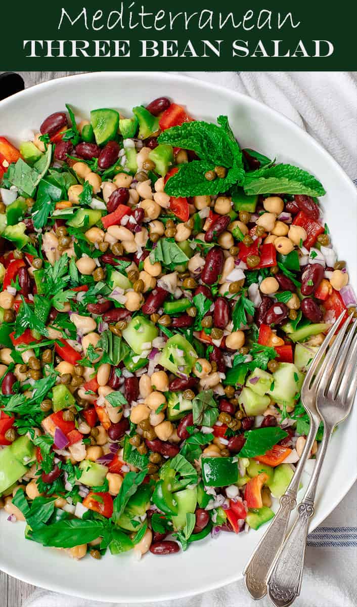 Easy 3 Bean Salad Recipe (Mediterraneanstyle) w/ Video The