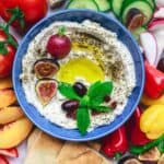 Homemade Labneh Recipe | The Mediterranean Dish. Homemade labneh, Middle Eastern yogurt cheese that is tangy, creamy and lighter than your average cream cheese. Use it as mezze or to spread on your favorite bread. Versatile and super easy to make! A two-step recipe from TheMediterraneanDish.com