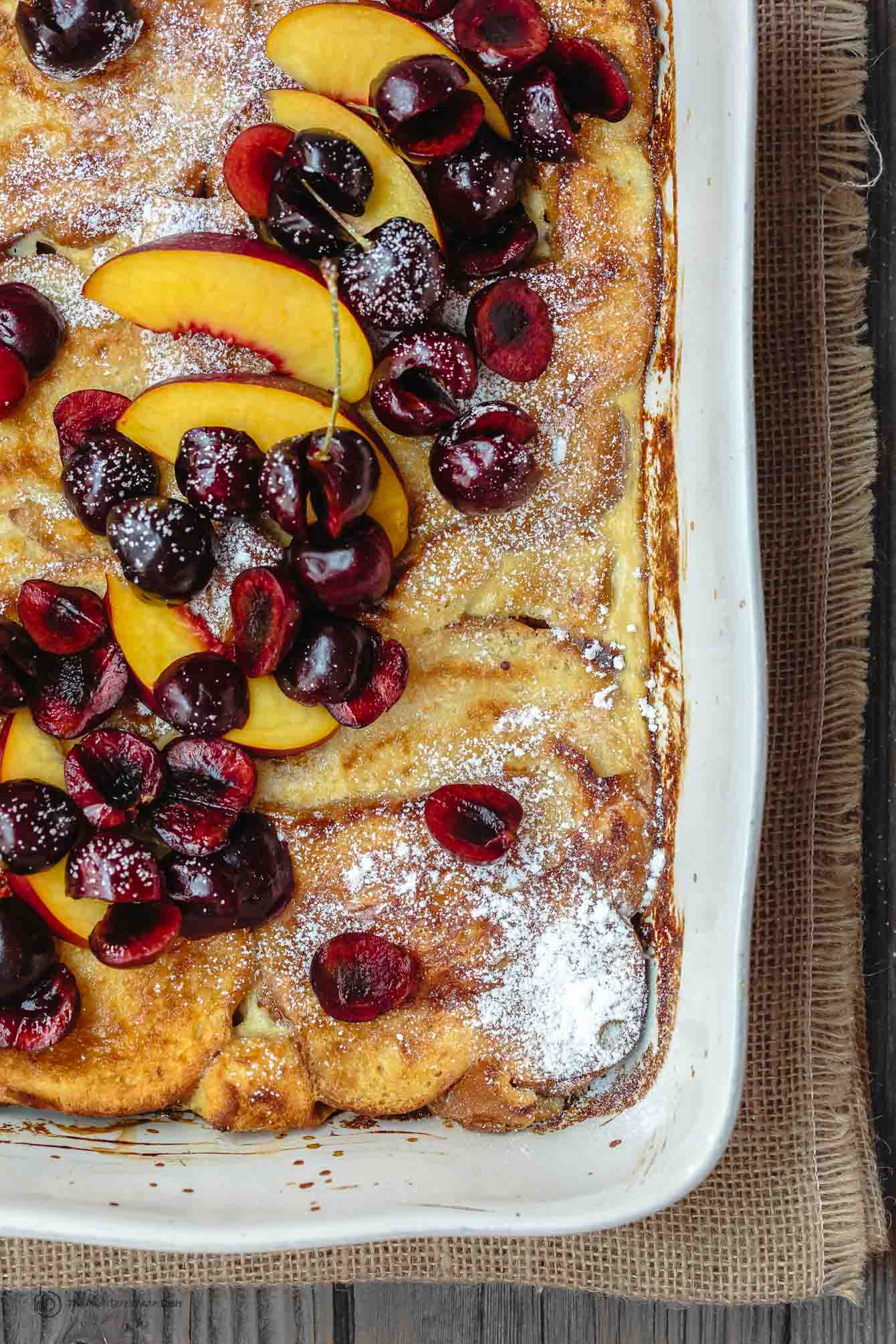 French Toast topped with fresh fruit