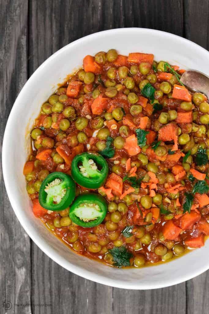Egyptian Vegan Stew with Peas and Carrots The Mediterranean Dish