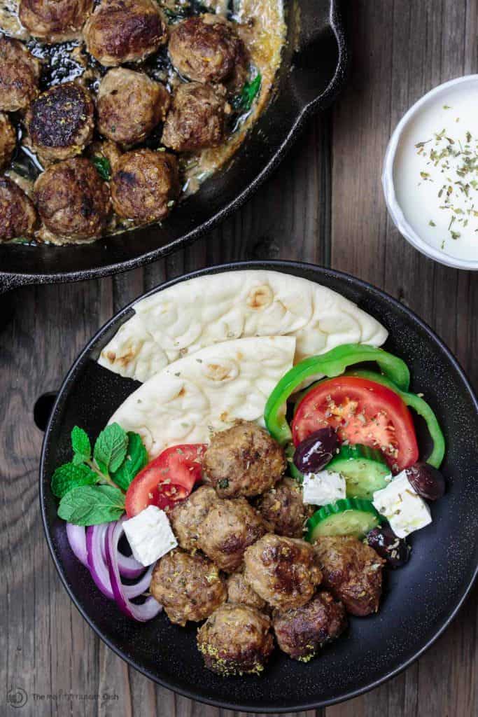 Keftedes Greek Meatballs with a Lemony Sauce The Mediterranean Dish