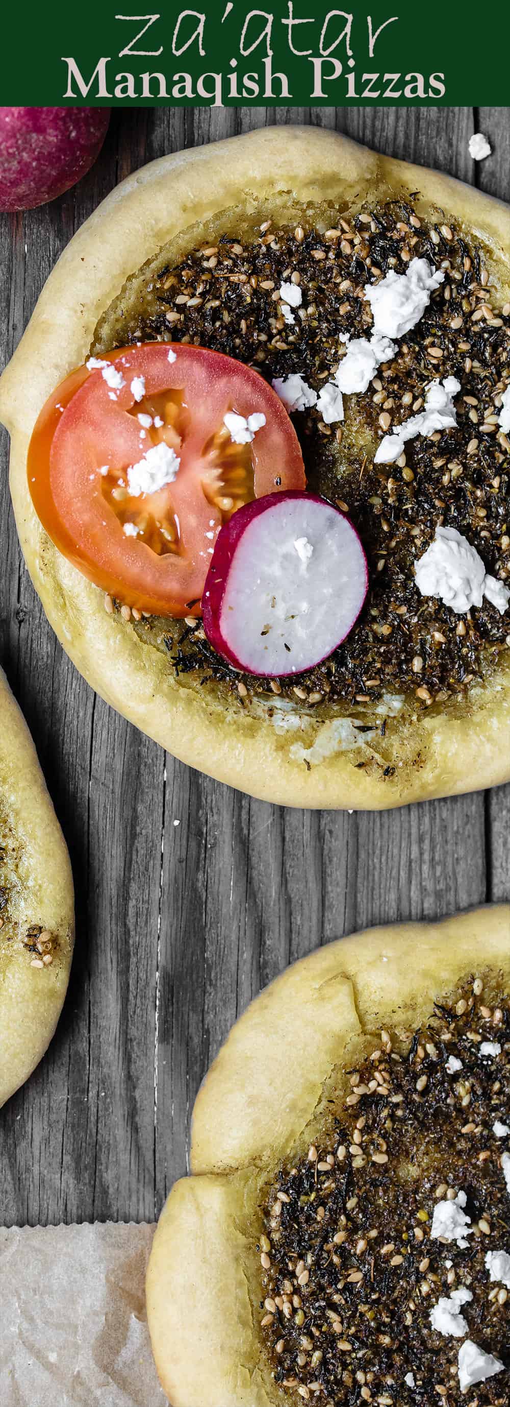 Za'atar Manaqish (Manakish) Recipe | The Mediterranean Dish. Middle Eastern homemade flatbread with olive oil and Za'atar spice. Easy vegan recipe that's perfect for snack, appetizer, or even brunch. See the full recipe on TheMediterraneanDish.com #mediterraneandiet #mediterraneanrecipe #mediterraneandietrecipe #manakish #flatbread