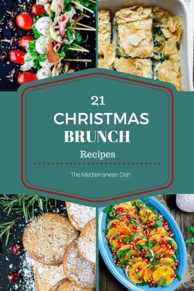 21 Mediterranean Christmas Brunch Recipes | The Mediterranean Dish. A roundup of amazing brunch recipes with a Mediterranean twist. From egg casseroles, to fresh festive salads, appetizers and sweets like bakalva and Christmas cookies! On TheMediterraneanDish.com