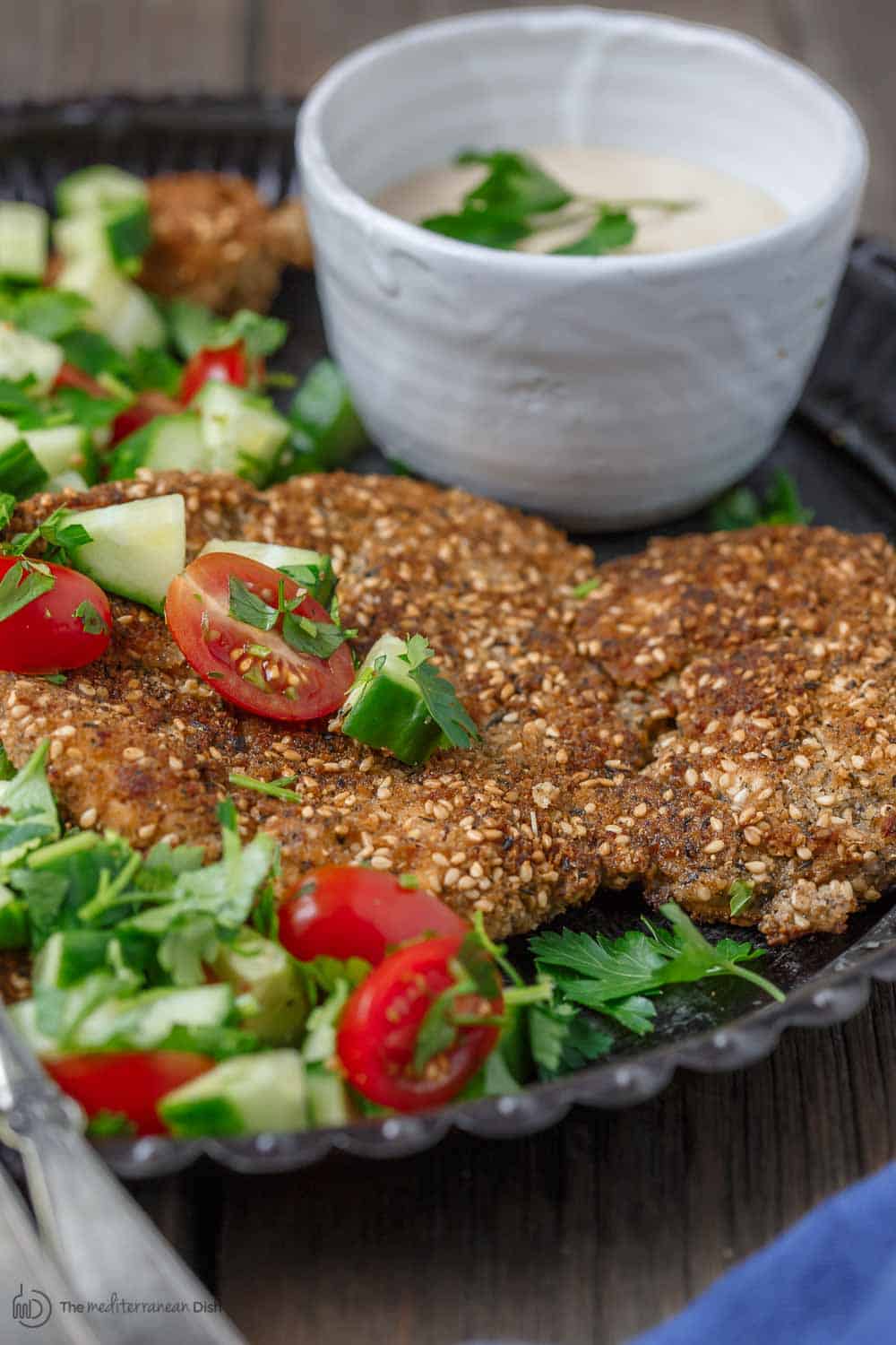 Dipping sauce served on the side of the Chicken 