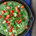 Feta and Spinach Frittata Recipe | The Mediterranean Dish. Easy, flavor-packed fritta with feta, spinach, and parsley. The perfect breakfast or weeknight dinner in just 20 minutes. From TheMediterraneanDish.com #frittata #eggs #mediterraenandiet #mediterraenanfood #italianfood #spinach #feta #healthyrecipes #easyrecipes