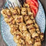 This homemade chicken souvlaki recipe takes you to the streets of Athens! Complete with the best souvlaki marinade; instructions for indoor or outdoor grilling; and what to serve with your souvlaki. Recipe from themediterraneandish.com #greekfood #souvlaki #kebab #kabob #chickensouvlaki #chickenkabob #mediterraneanfood #mediterraneandiet #mediterraneanrecipe #grilledchicken