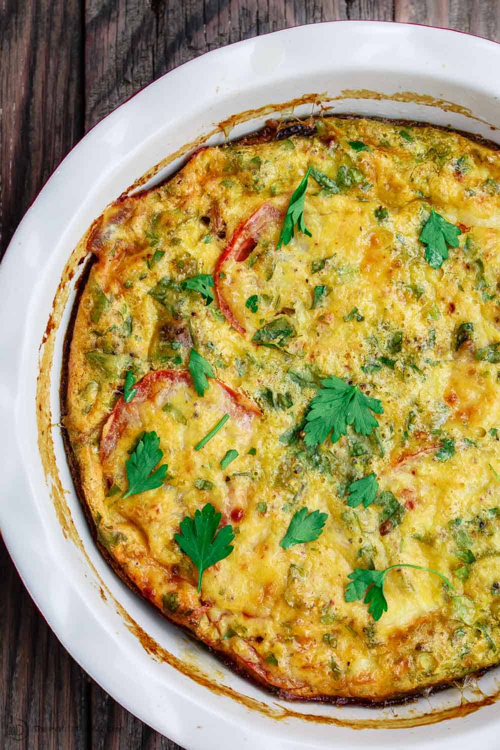 Zucchini Quiche in Baking Dish