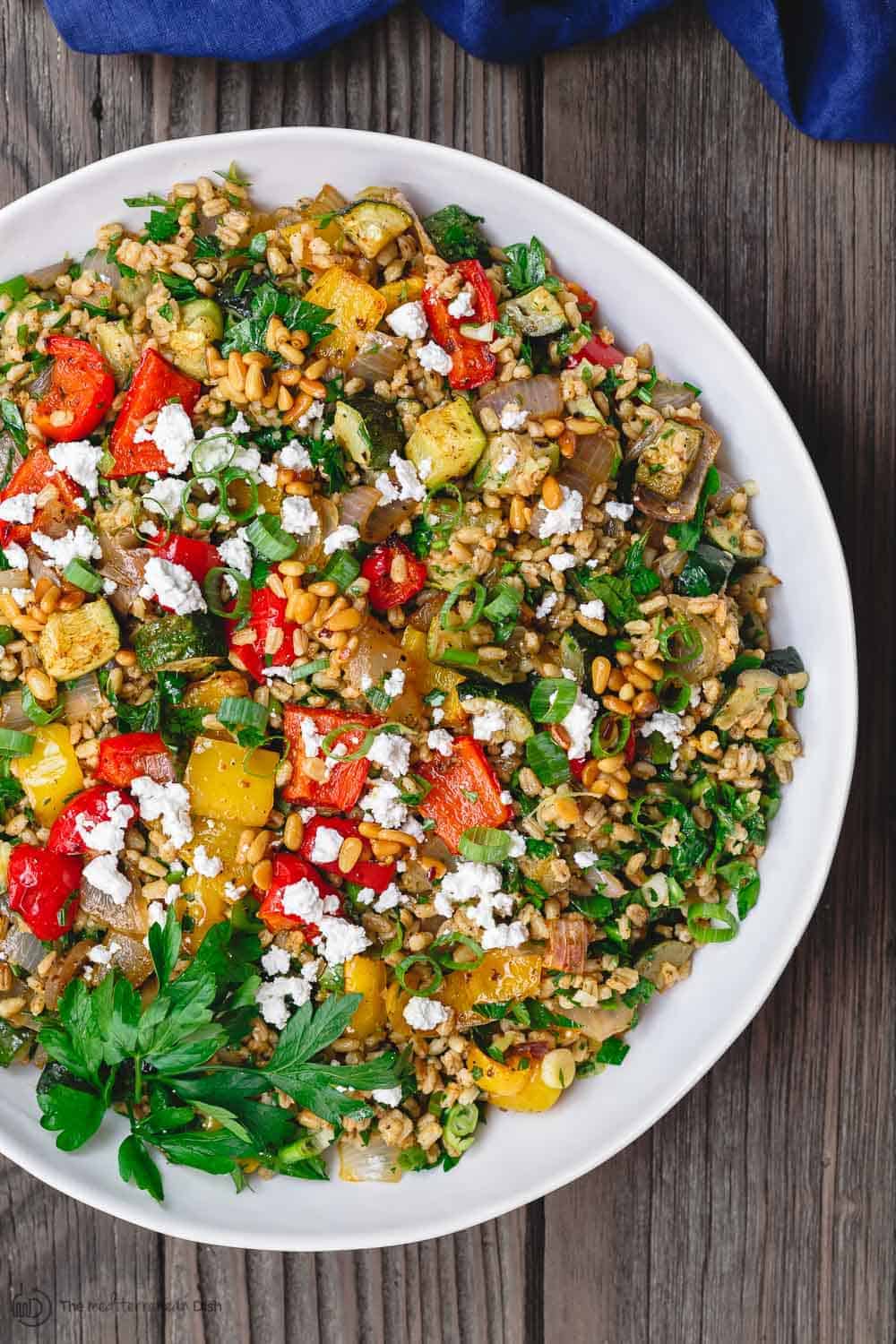 Barley Recipe With Roasted Vegetables The Mediterranean Dish