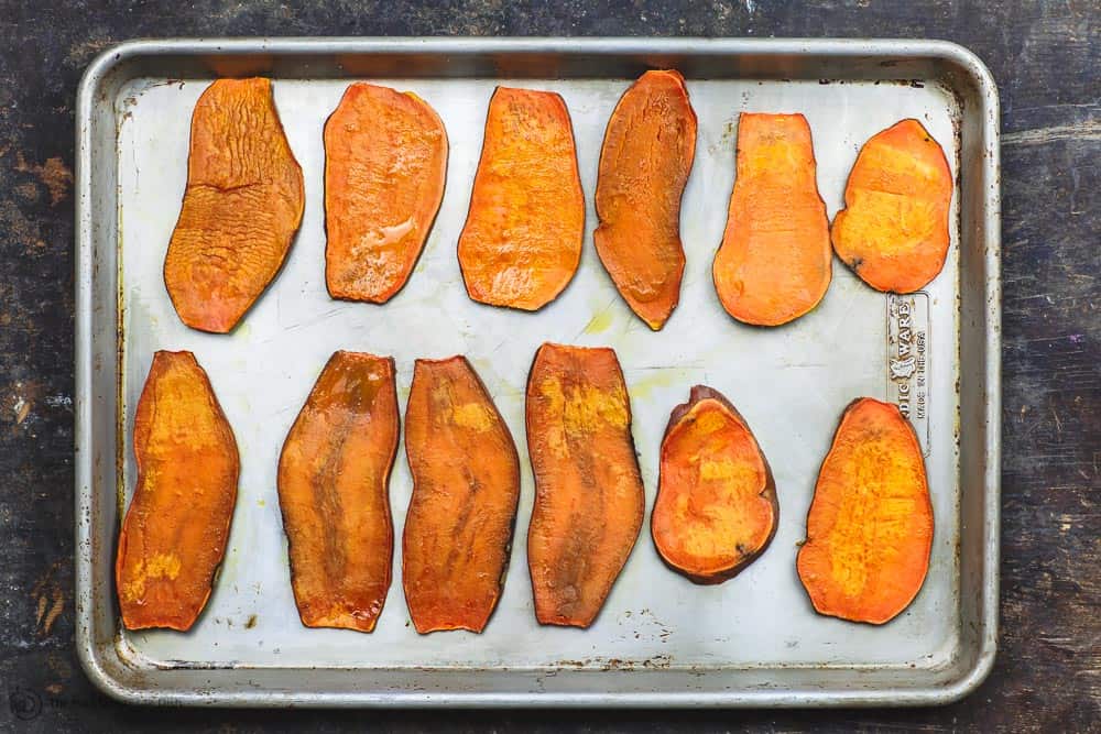 Baked sweet potato toast