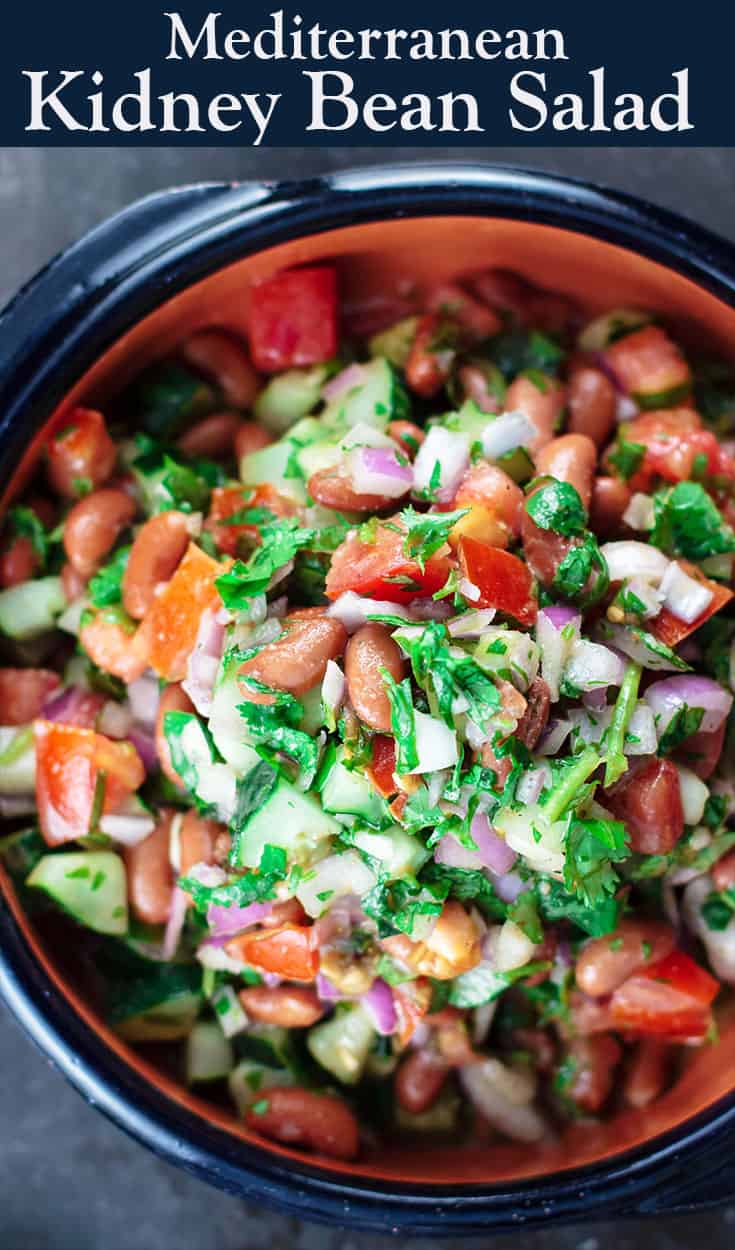 Mediterranean Kidney Bean Salad (Video) | The Mediterranean Dish