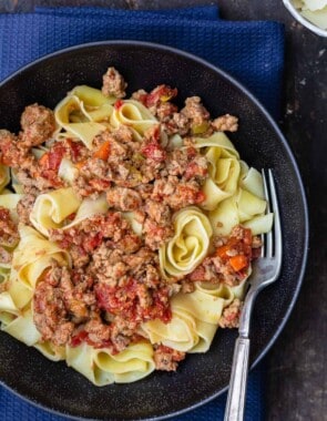 Turkey Bolognese Sauce with Pasta