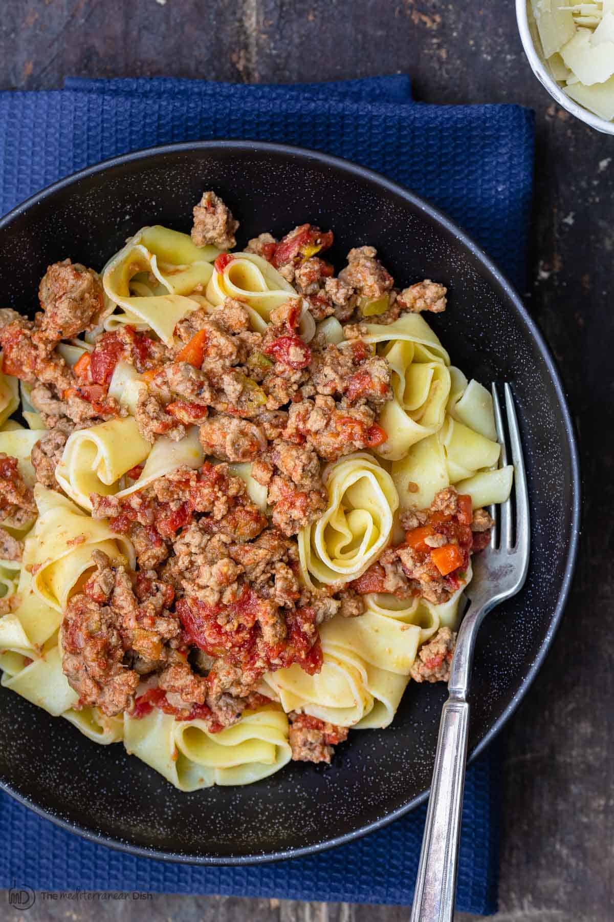 Turkey Bolognese Sauce with Pasta