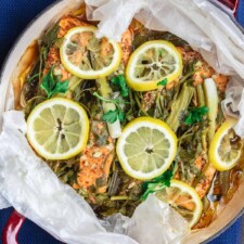 Mediterranean-Style Steamed Salmon with Lemon and Fresh Herbs-image