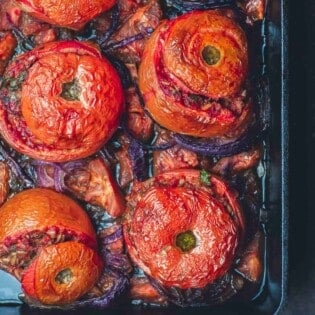 Greek Baked Stuffed Tomatoes
