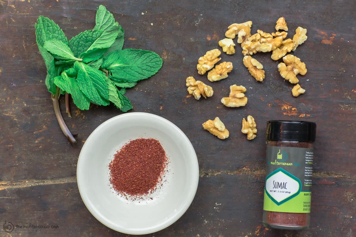 Mint, sumac and walnuts