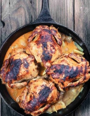 Baked Cornish Hen In Cast Iron Skillet