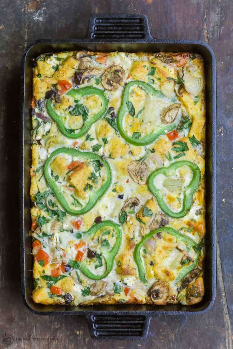 Easy Vegetarian Egg Casserole The Mediterranean Dish