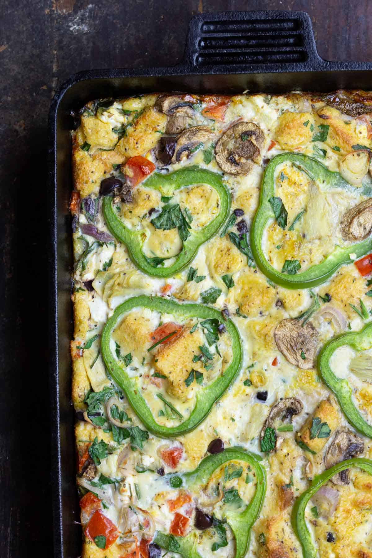 Vegetarian egg casserole