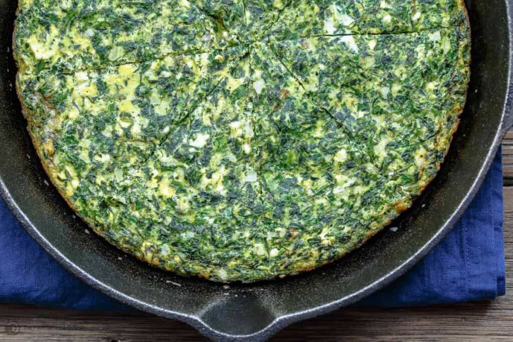 Feta Spinach Frittata | The Mediterranean Dish