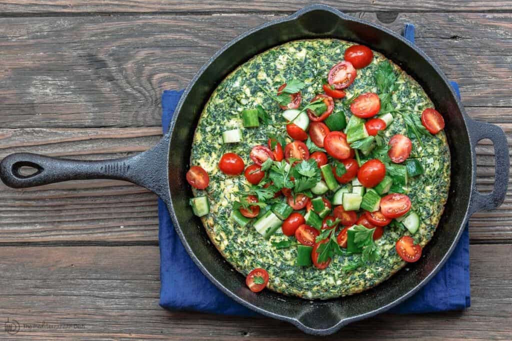 Feta Spinach Frittata | The Mediterranean Dish