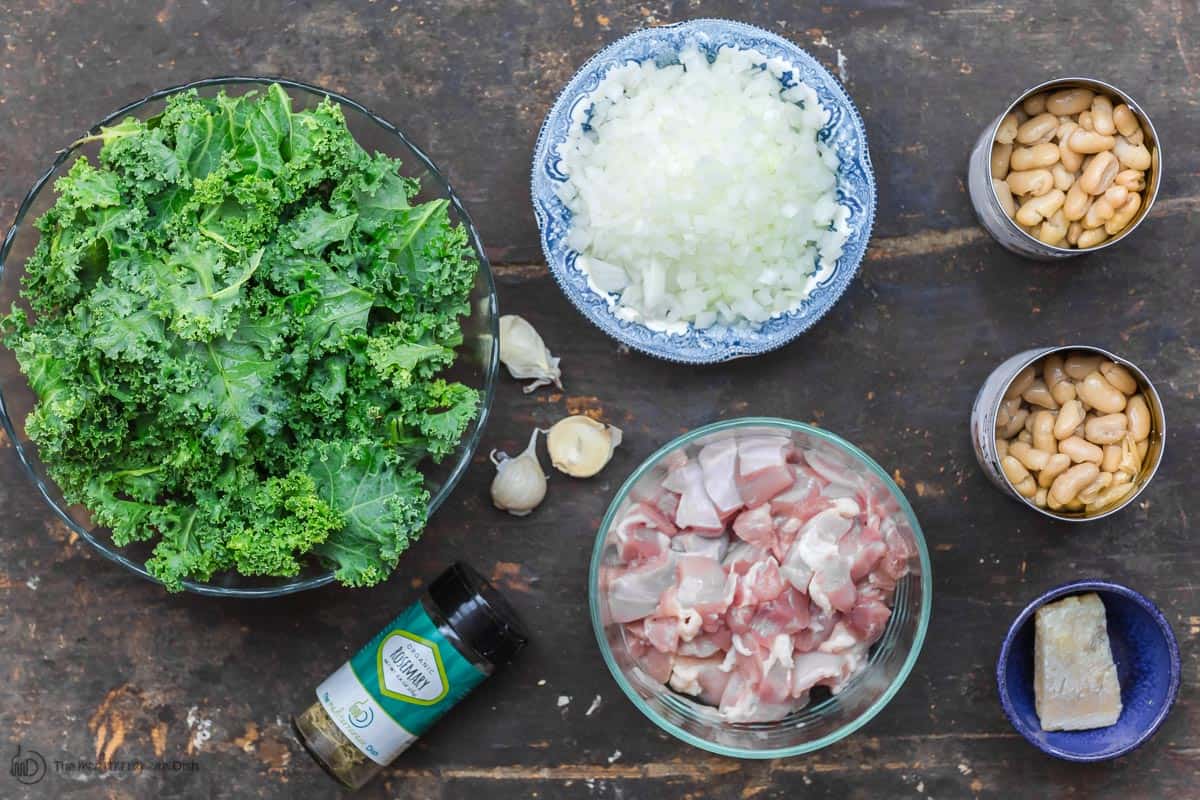 ingredients for white bean soup