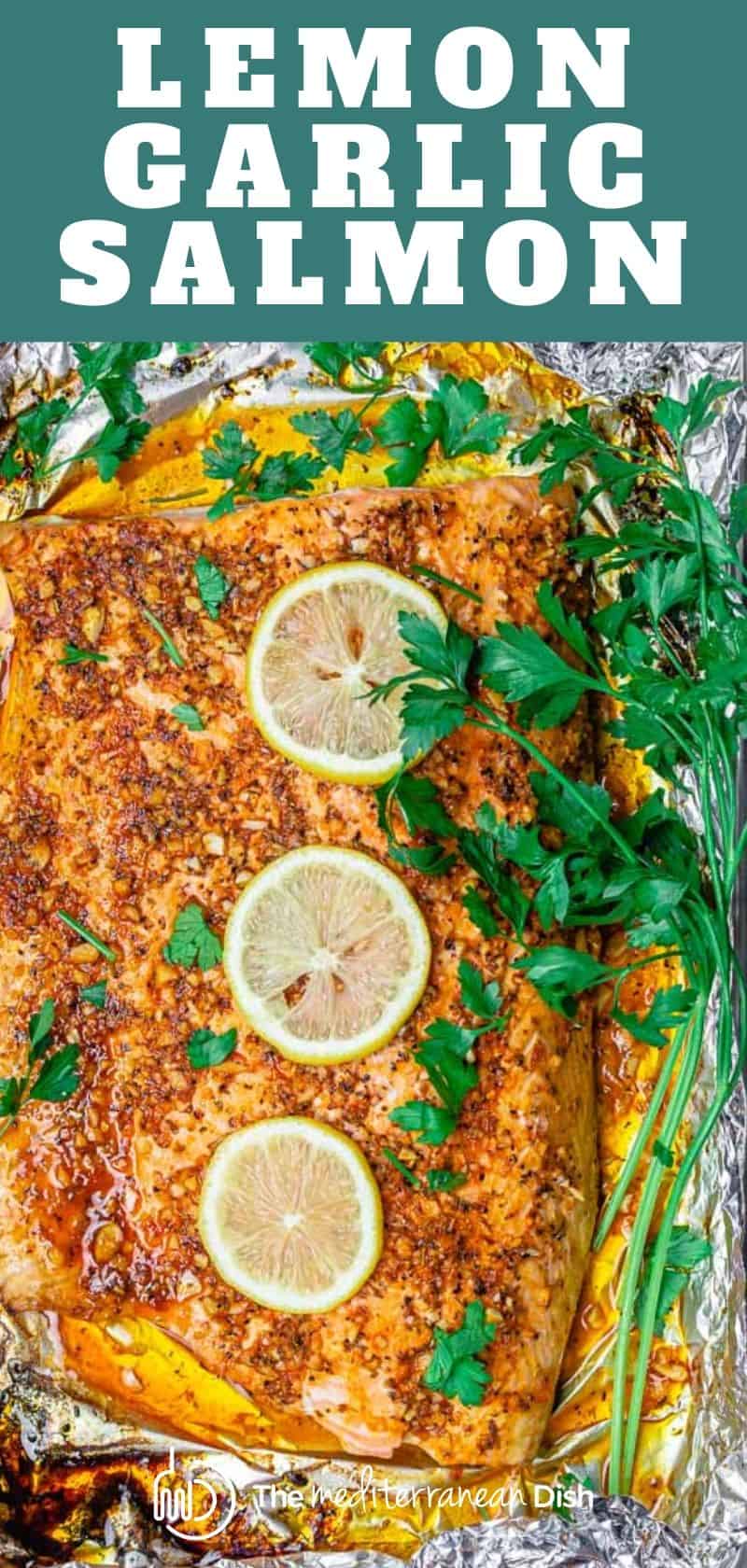 BEST Baked Lemon Garlic Salmon The Mediterranean Dish