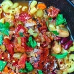 Easy Vegetarian Pasta Fagioli Recipe with Fire Roasted Tomatoes - 1