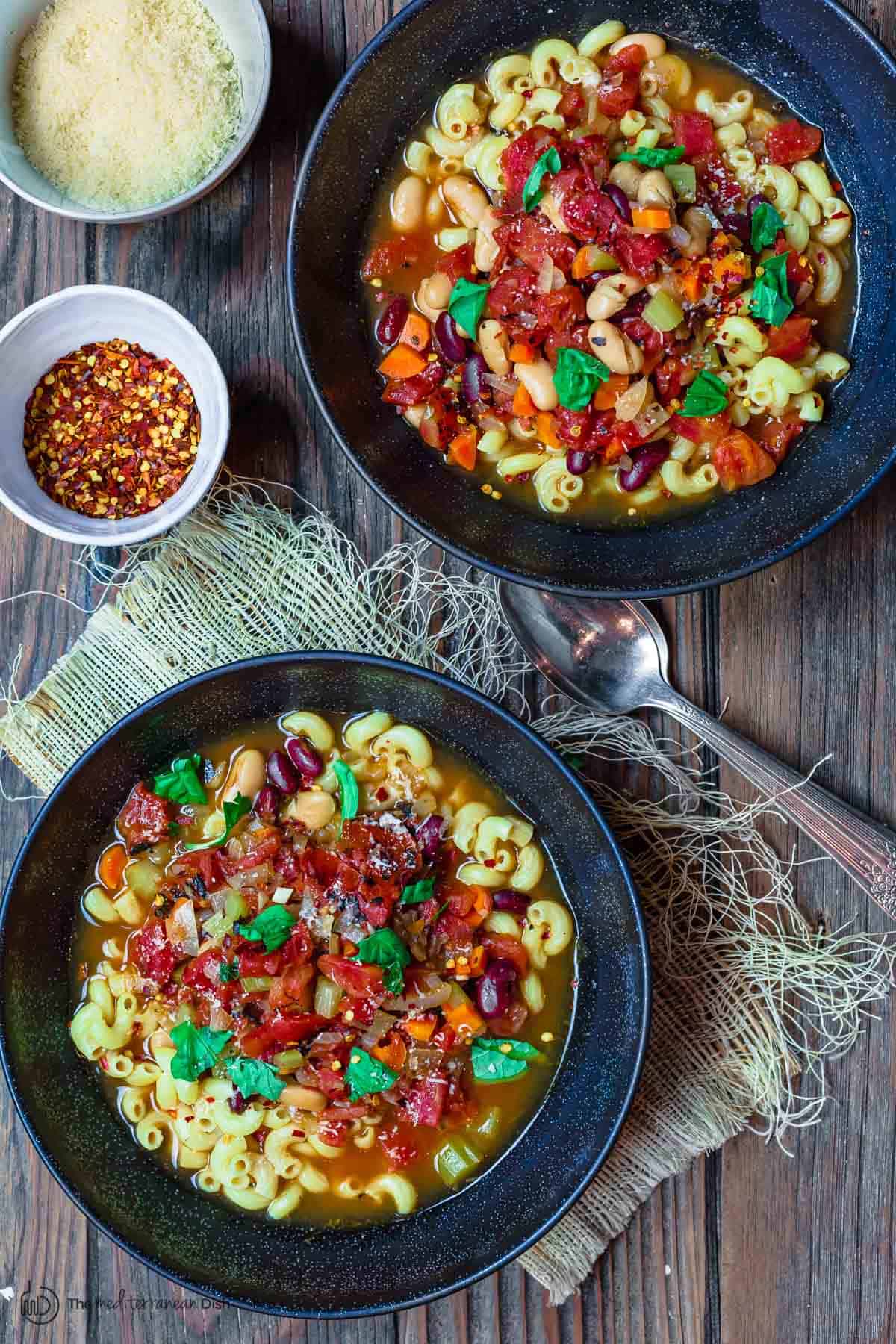 Easy Vegetarian Pasta Fagioli Recipe with Fire Roasted Tomatoes - 67