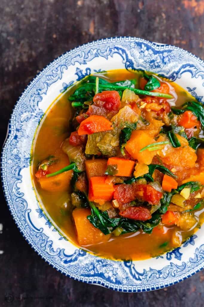Bowl of vegetarian sweet potato stew