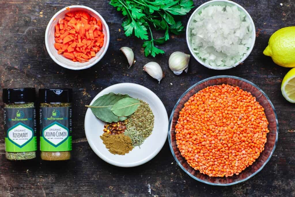 Easy Greek Red Lentil Soup The Mediterranean Dish