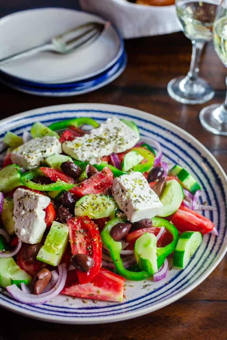The Real Deal Greek Salad Recipe (Traditional) The Mediterranean Dish