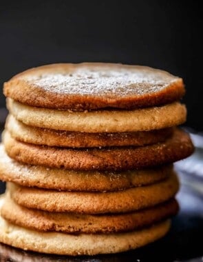 Stack of tahini cookies