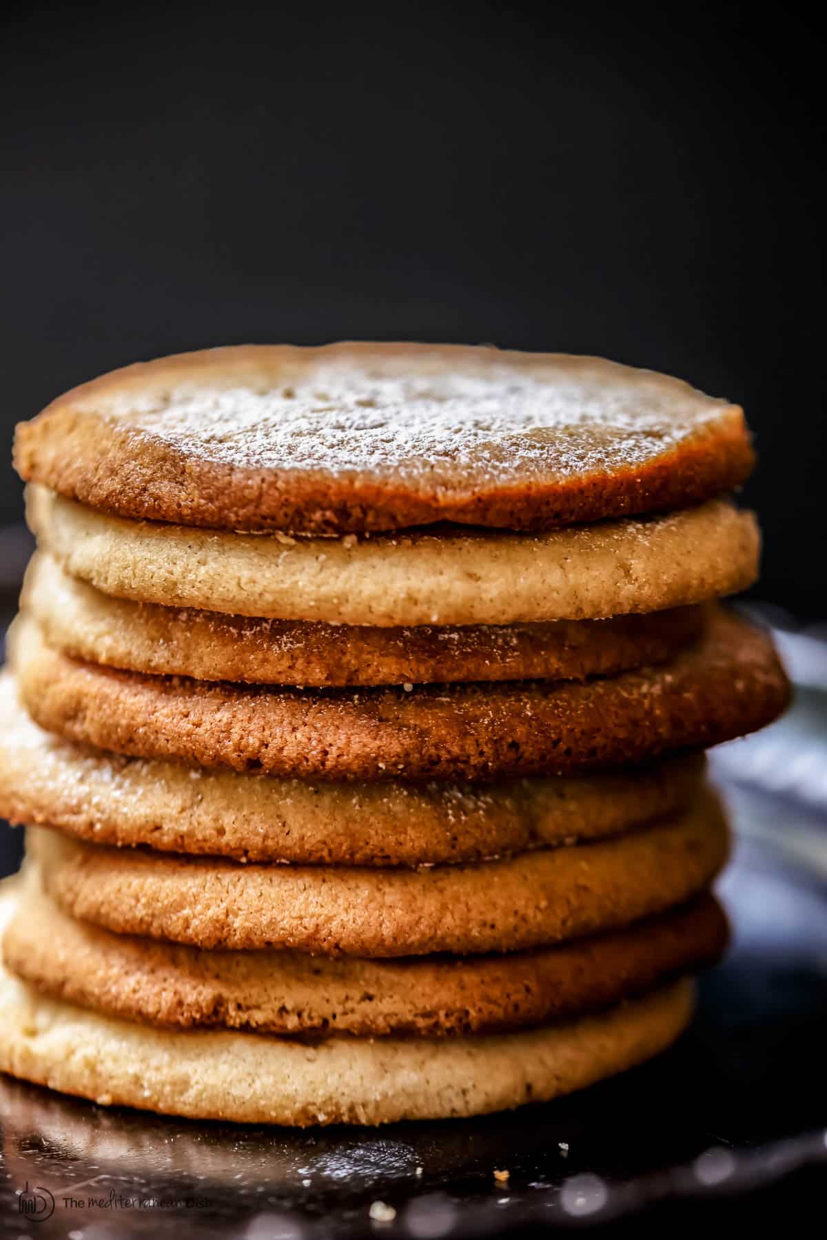 Stack of tahini cookies