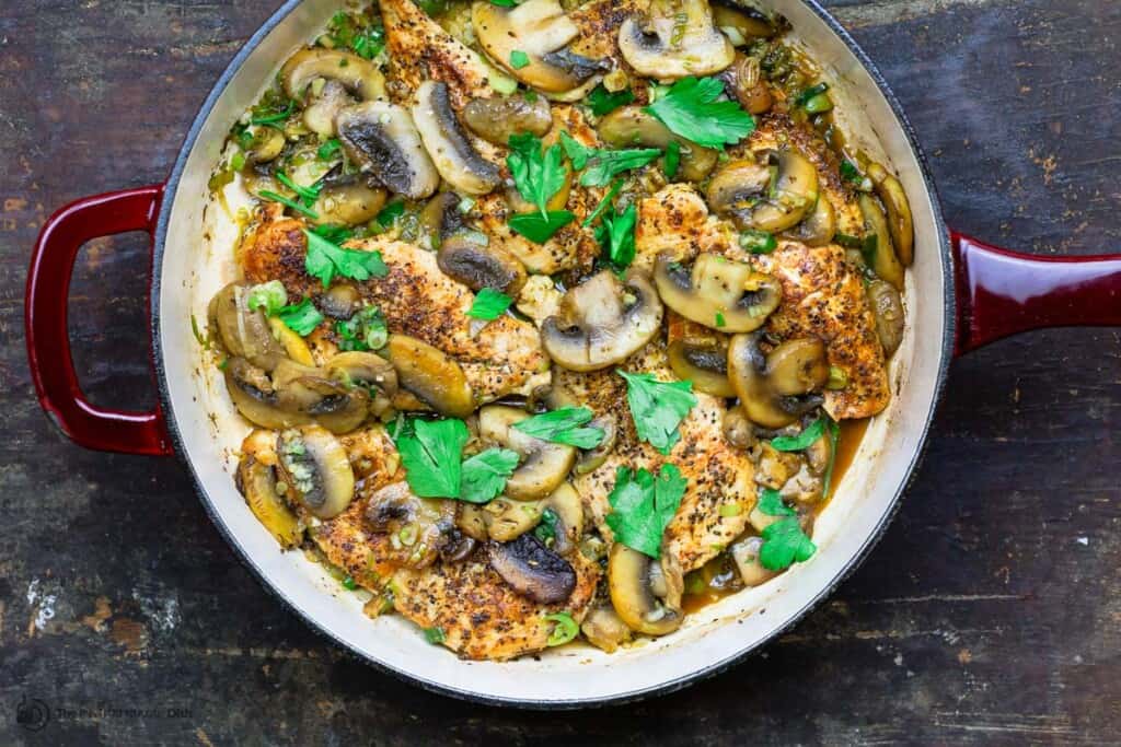 20Minute Skillet Mushroom Chicken The Mediterranean Dish