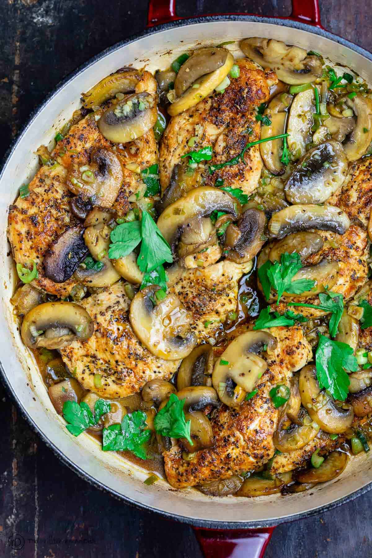 Chicken and Mushroom in Skillet