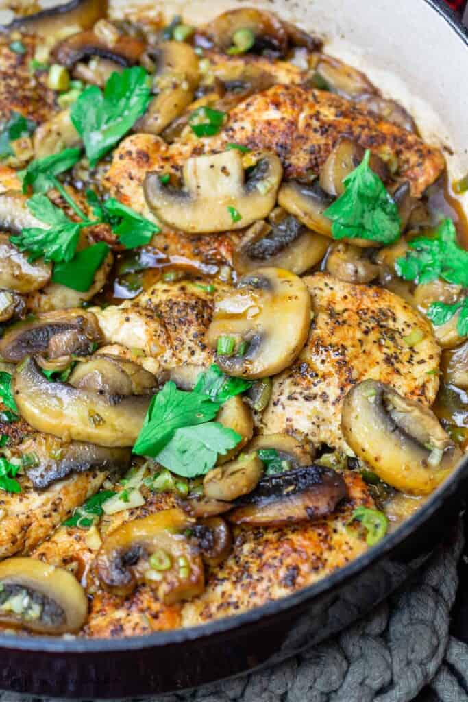 20 Minute Skillet Mushroom Chicken The Mediterranean Dish 20-minute-skillet-mushroom-chicken-the-mediterranean-dish