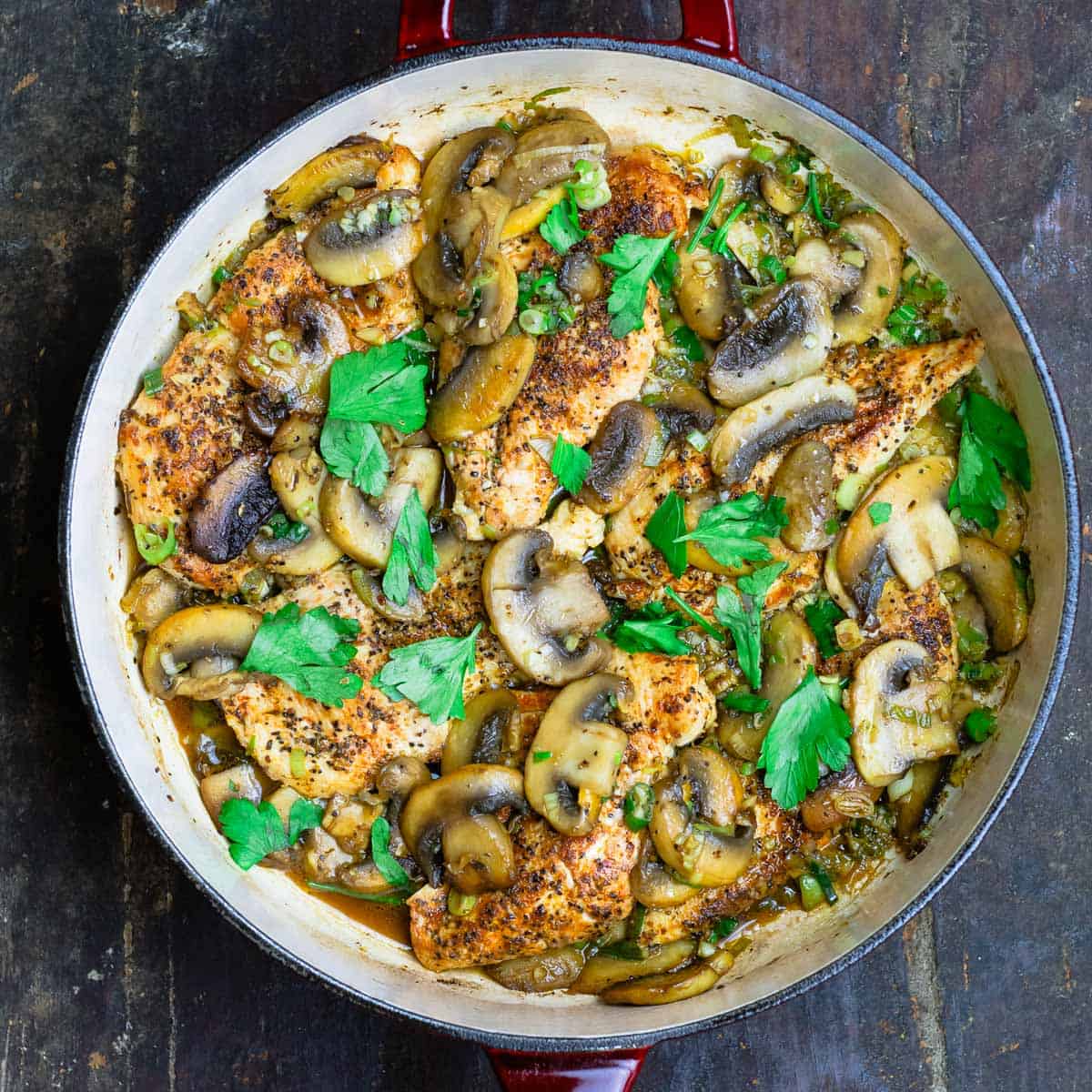 Easy Chicken And Mushroom Recipe The Mediterranean Dish