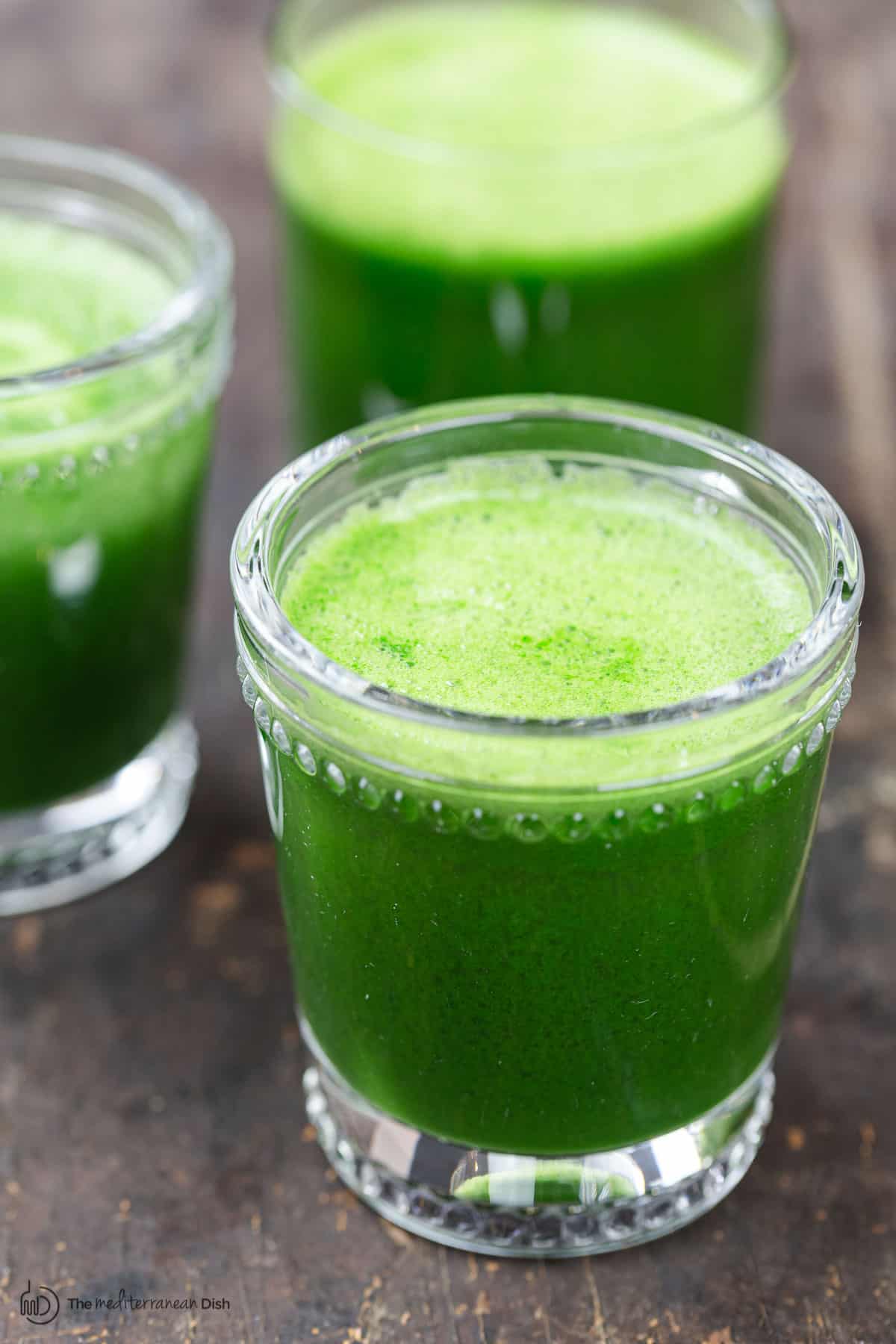 Green Juice in a Blender - Just a Taste