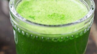 Green Juice in a Blender - Just a Taste