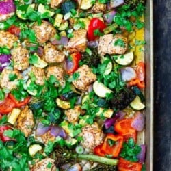 Sheet pan chicken and vegetables
