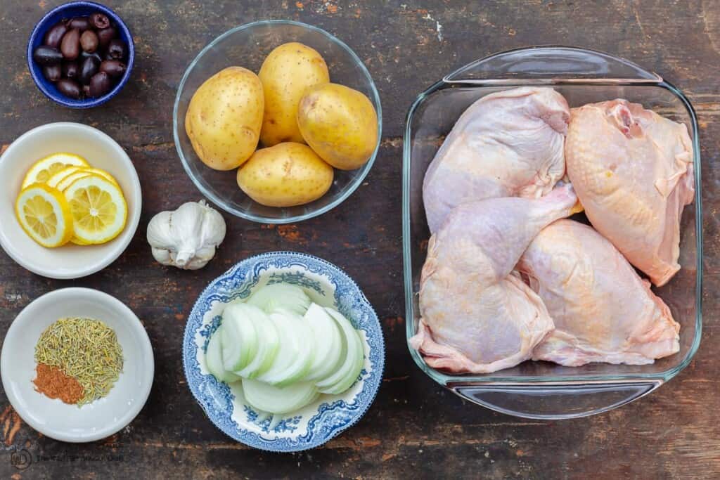 ingredients for Greek chicken