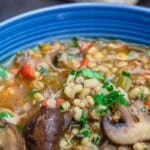 Simple Mushroom Barley Soup - The Mediterranean Dish