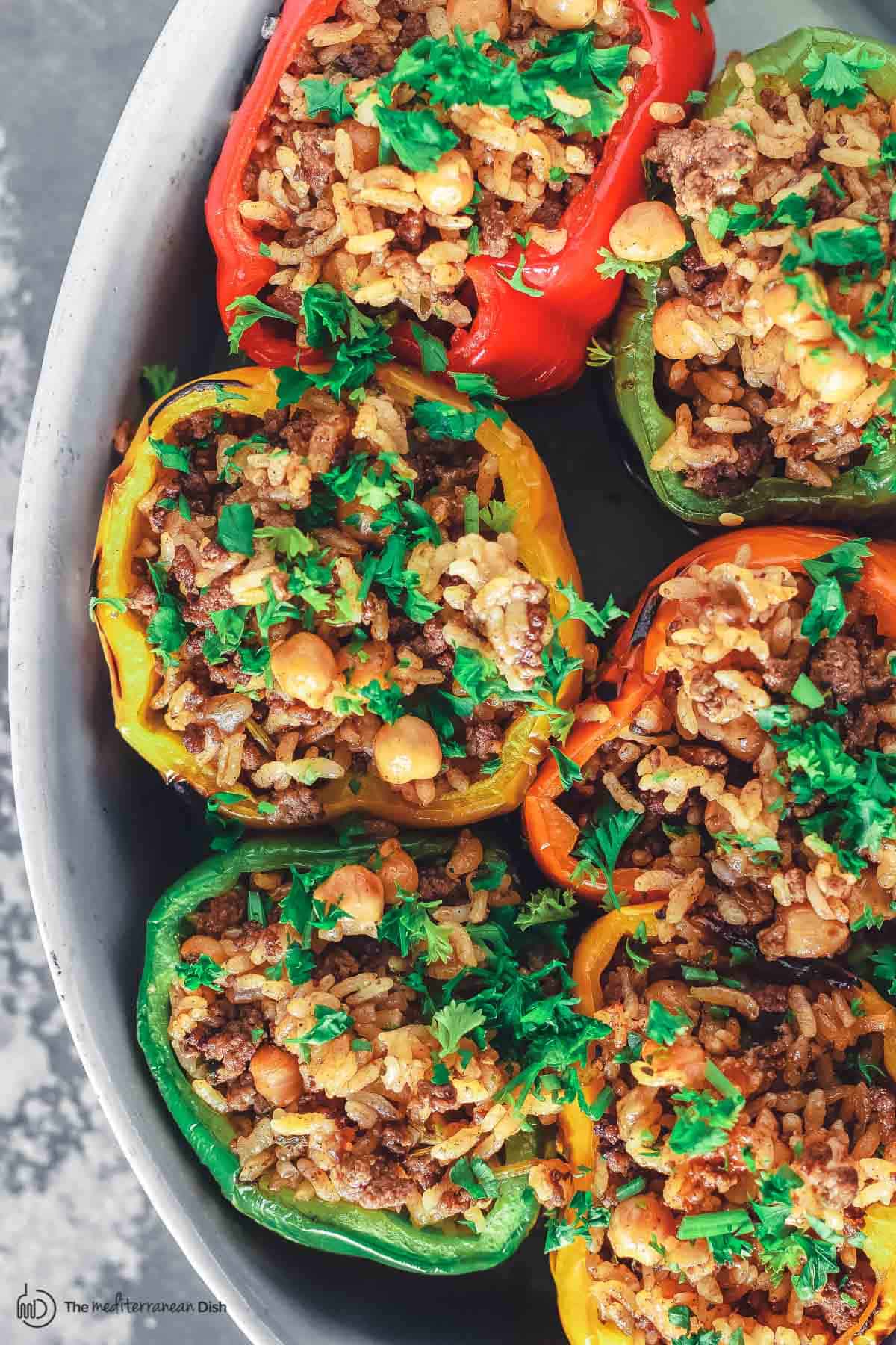 Greek stuffed peppers