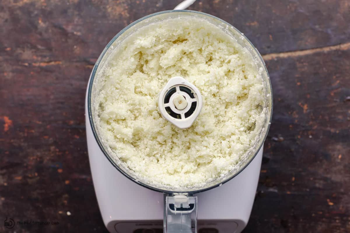 cauliflower rice in food processor