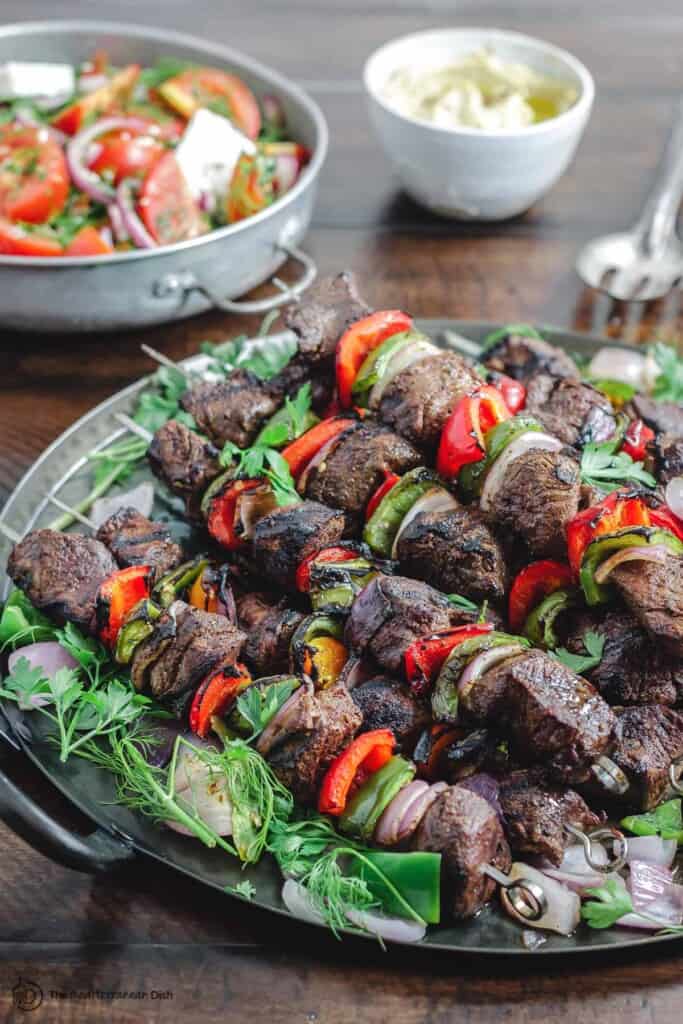 Marinated Barbecue Meat On Skewer Shish Stock Photo 1095659402