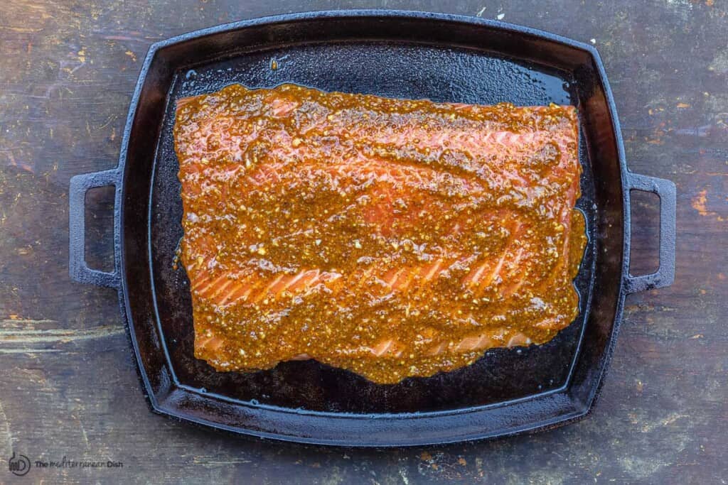 Honey Mustard Salmon (Baked or Grilled) | The Mediterranean Dish