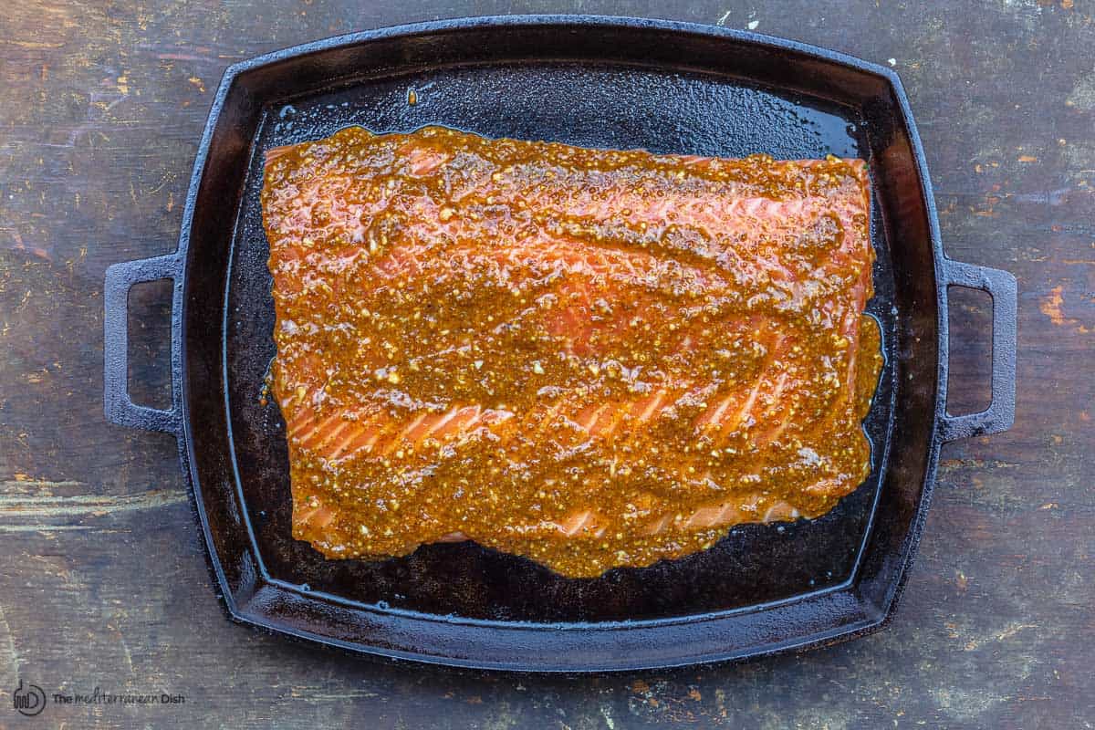 Honey Mustard Salmon (Baked or Grilled) | The Mediterranean Dish